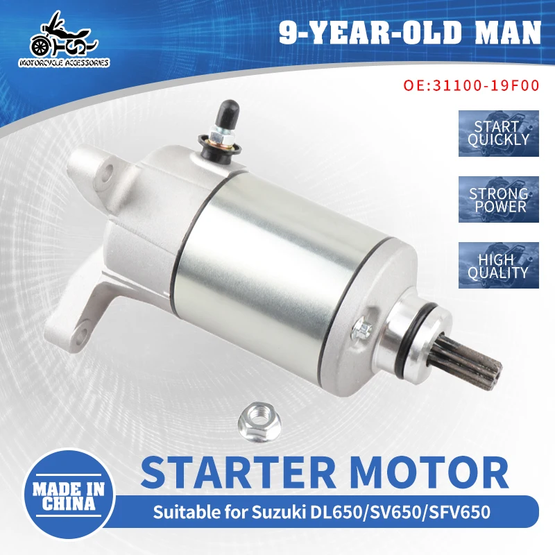 

Motorcycle Parts Starter Motor For Suzuki SV400 SV650 SV 400 650 1999-2010 DL650 DL650 V-Strom 31100-19F00 31100-48E00