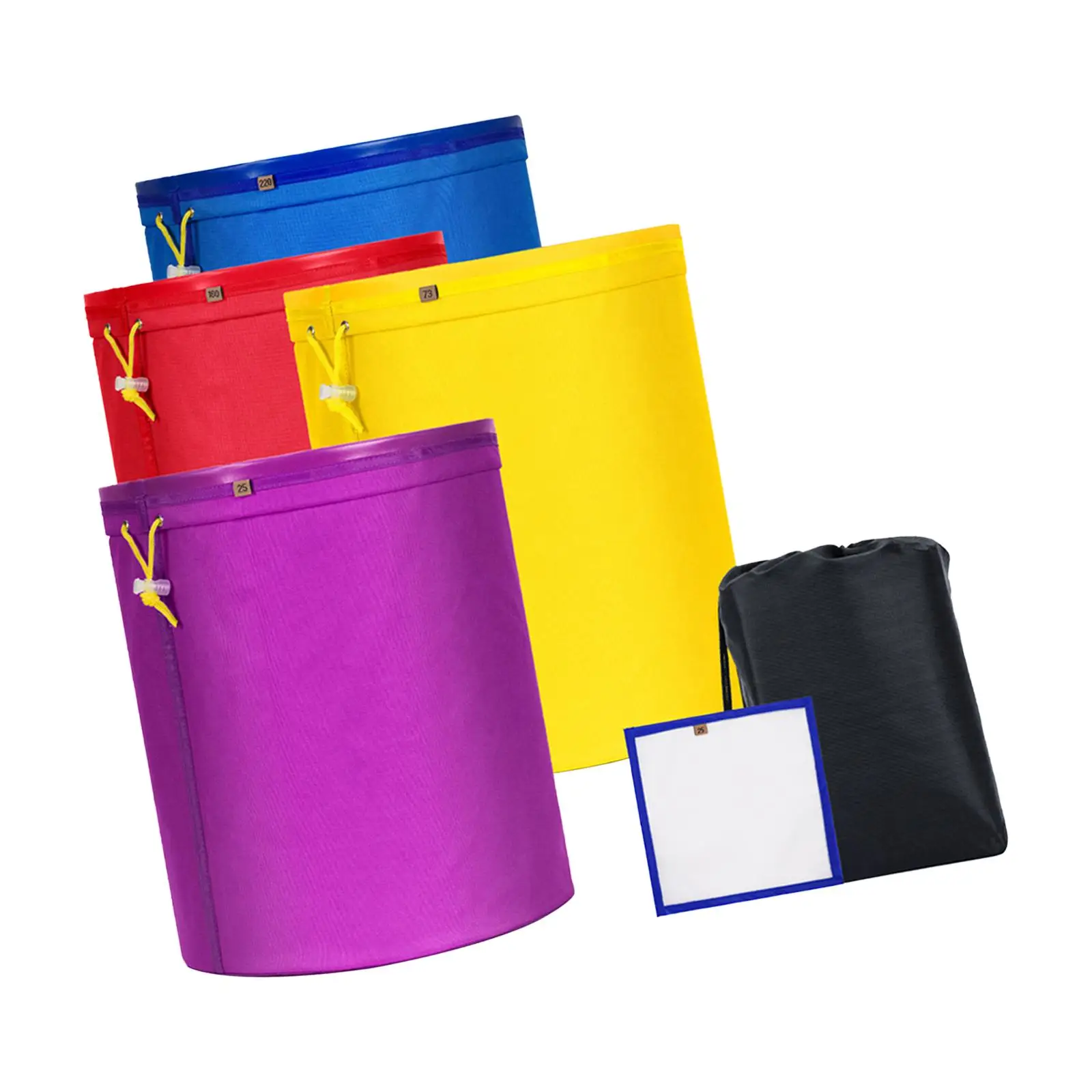 

4 Pieces 5 Gallon Filter Bag Sturdy 25 Micron Press Screen Breathable Mesh Ventilation 25 73 160 220 Micron Oxford Cloth