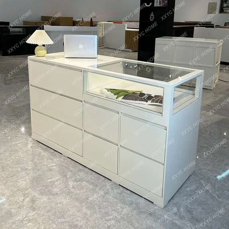 LXClothing store Nakajima table baking paint Nakajima display stand women's clothing store glass display cabinet