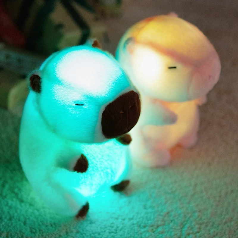 

Luminous Capybara Plushie Creative Light Up LED Capybara Plush Toy Stuffed Animals Capybara Xmas Gift Kid Birthday Gift