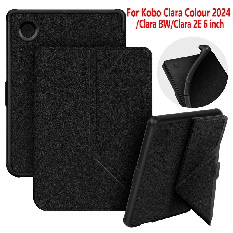 Funda inteligente para Kobo Clara Color 2024 Clara BW de cuero de 6 pulgadas con Funda de suspensión automática N365/N367/N506 Clara 2E 6 "E Ebook TPU trasera