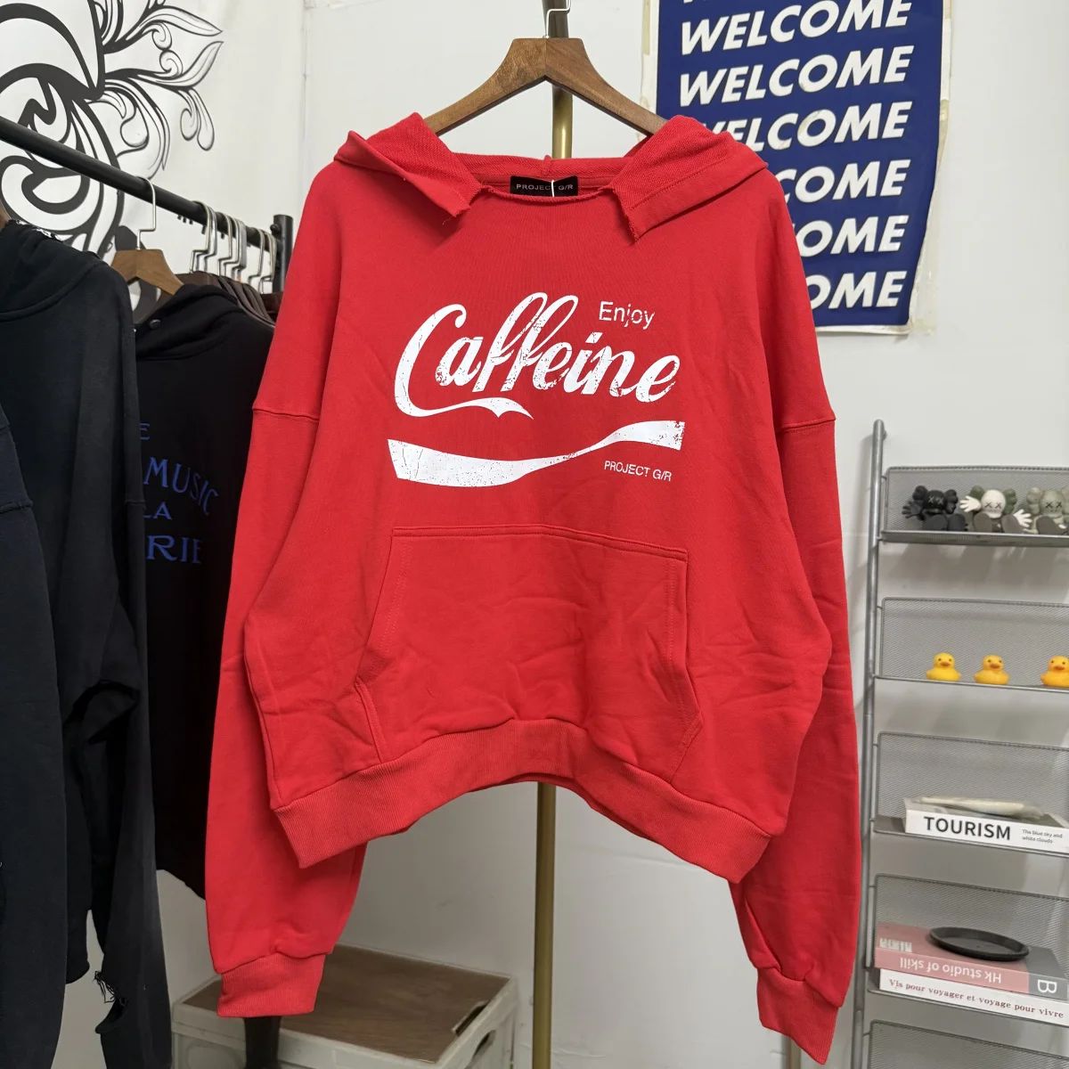 

Ailz Project Limited Edition Destroyed Ne Letter Embroidery American High Street ex Толстовка с капюшоном Модный хлопок и полиэстер