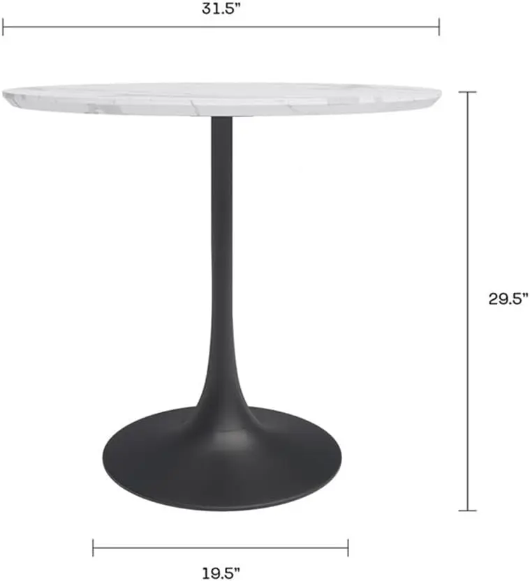 Kurv Cafe Dining Set, Branco, Preto