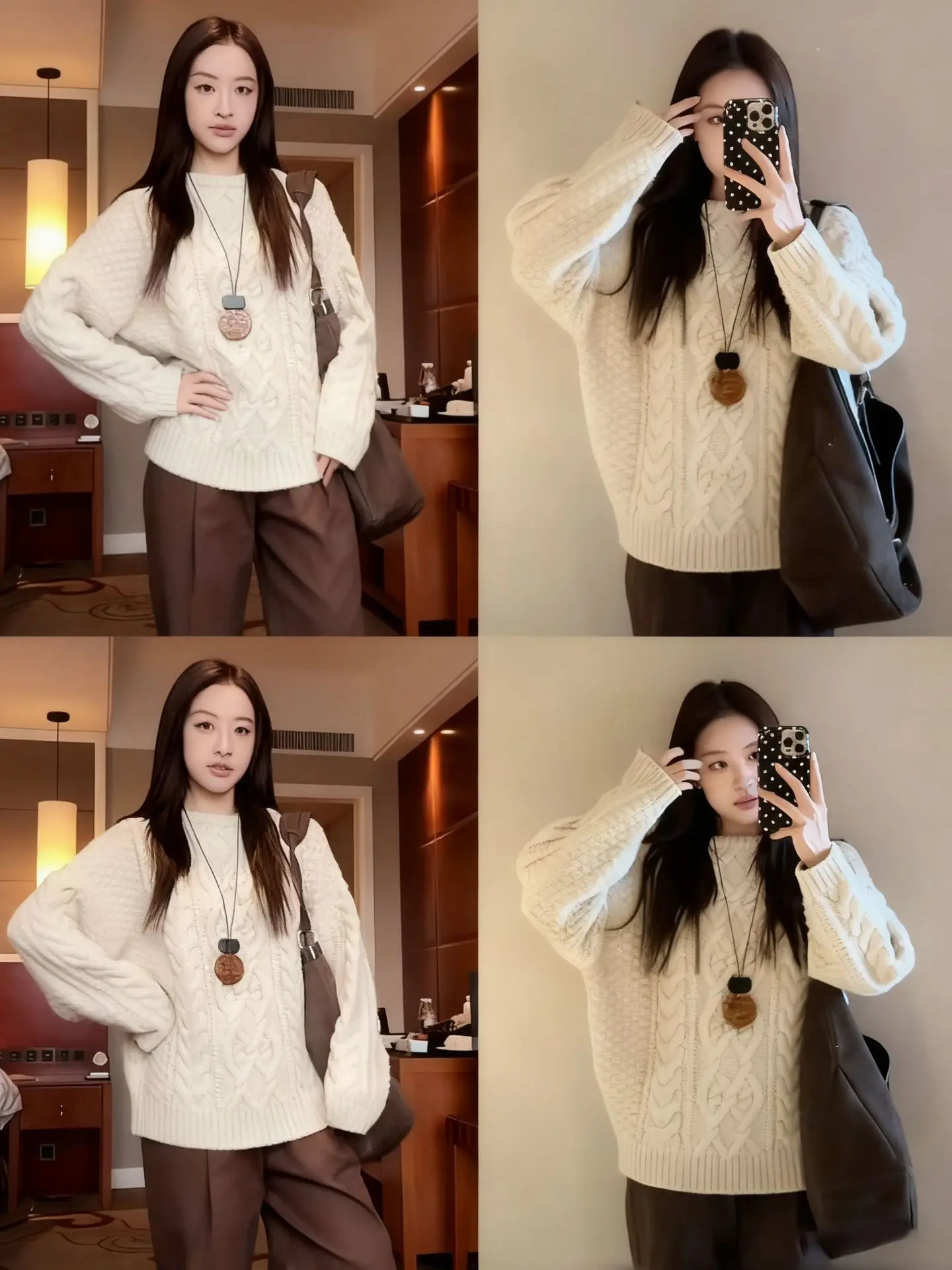 

Мягкий уютный женский вязаный свитер, свободный крой, повседневный свободный трикотаж, винтажный свободный трикотаж с цветочным узором, длинный свек...