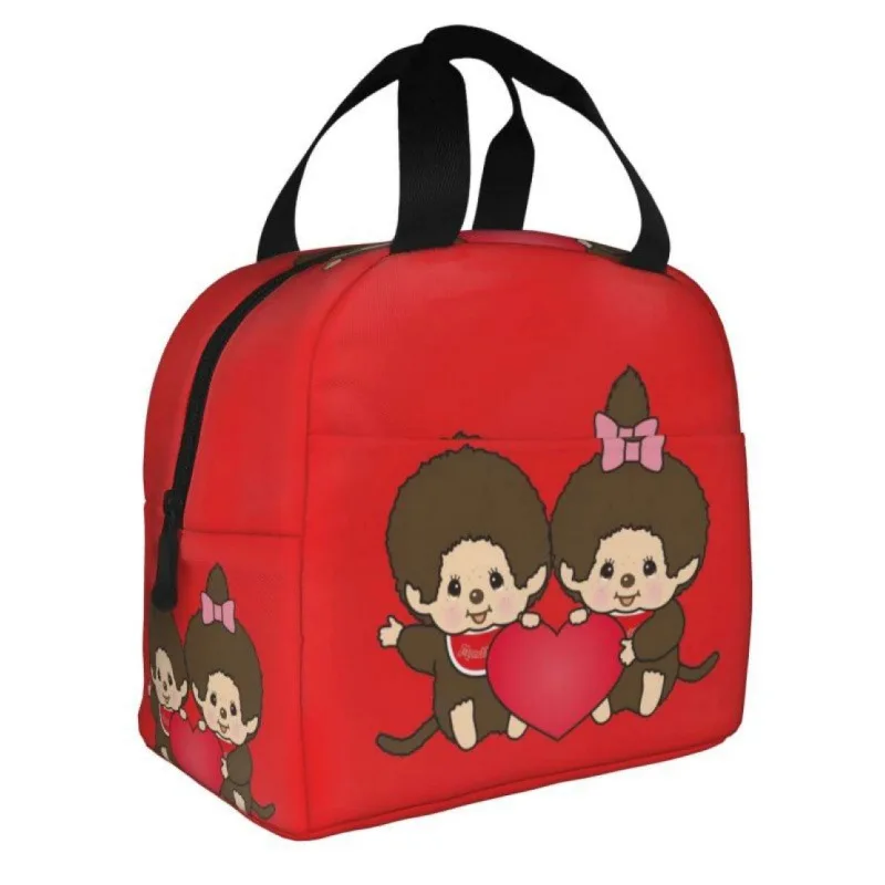 New Cartoon Monqijqij Insulated Bag Lunch Bag, Picnic Food Storage Bag, Portable Cooler Bag, Insulated Lunch Bag, Portable Bento