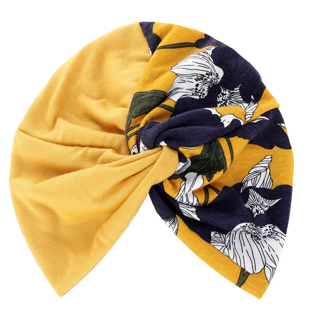 Turban à nœud torsadé imprimé pour femmes indiennes, Skullies, Hijab musulman, casquette de chimio, chapeau contre le Cancer, Bonnet extensible, couvre-tête pour perte de cheveux, nouvelle collection