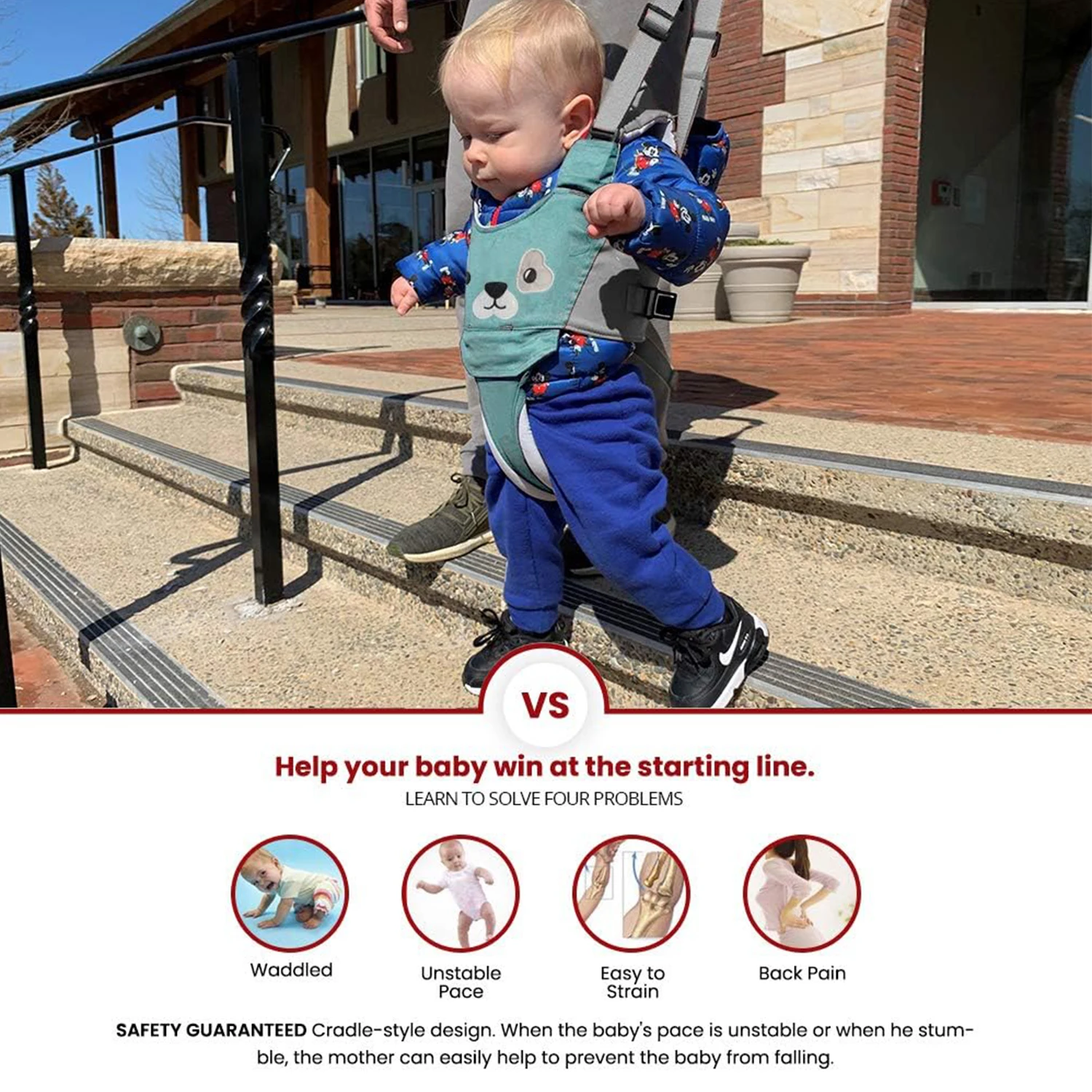 Baby Walking Belt - Handheld Children's Walking Assistant - Walking Assistance Belt - Children's Learning and Walking Assistance