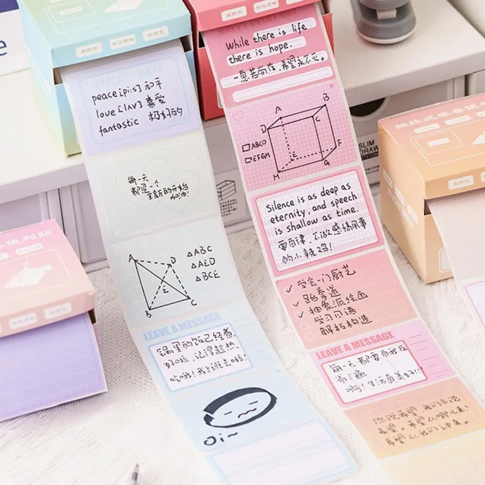 Sticky Notes with Pull-out Tape Task Management Sticky Notes Full Adhesive Sticky Notes Roll Tape with Pull Out Dispenser Boxes