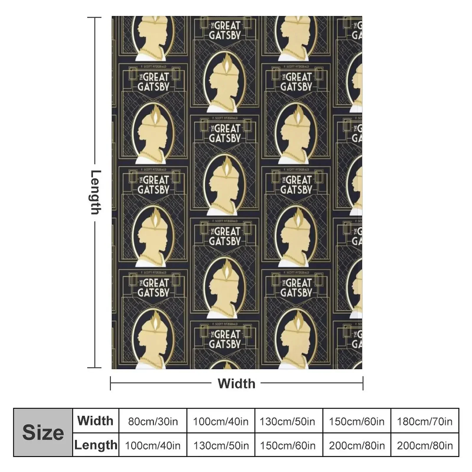 The Great Gatsby - Custom Book Cover Throw Blanket Comforter manga Furrys Plaid Blankets