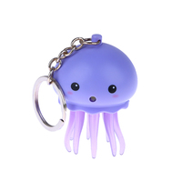 1Pc Creative Cute Luminous Sound Jellyfish Keychain Jellyfish Pendant Doll Toys For Children Gifts Accessories