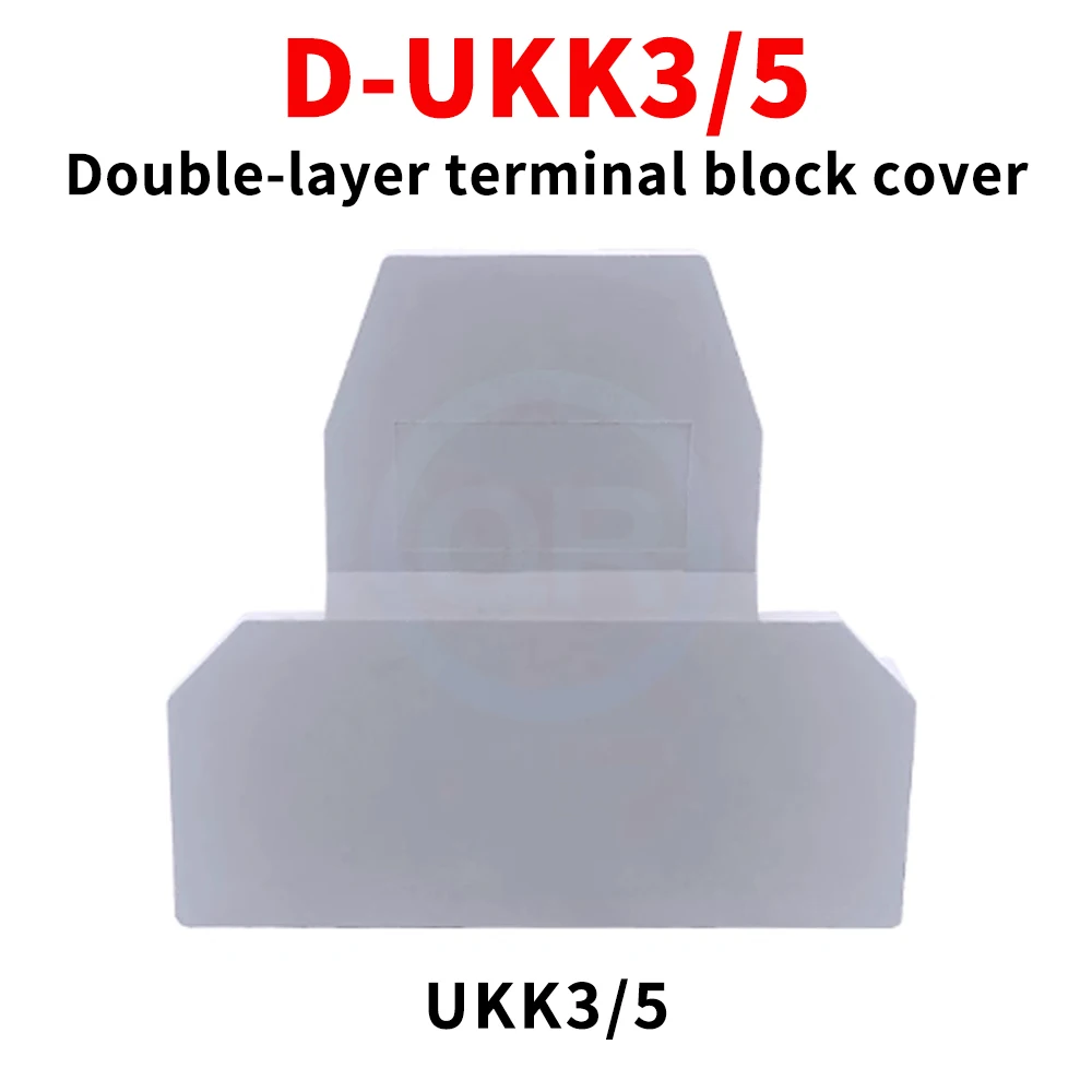 (10 pcs) D-UKK3/5 Double-Layer Terminal Block Cover Plate UKK3 End Cap UKK5 Two-In Two-Out Terminal Cover Plate
