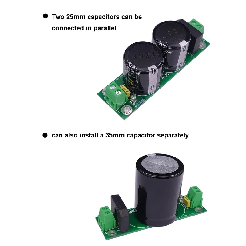 DLHiFi High-power Single-bridge Capacitor Rectifier Filter Power Board 8A Single Group Voltage For HiFi Audio Speaker Amplifier