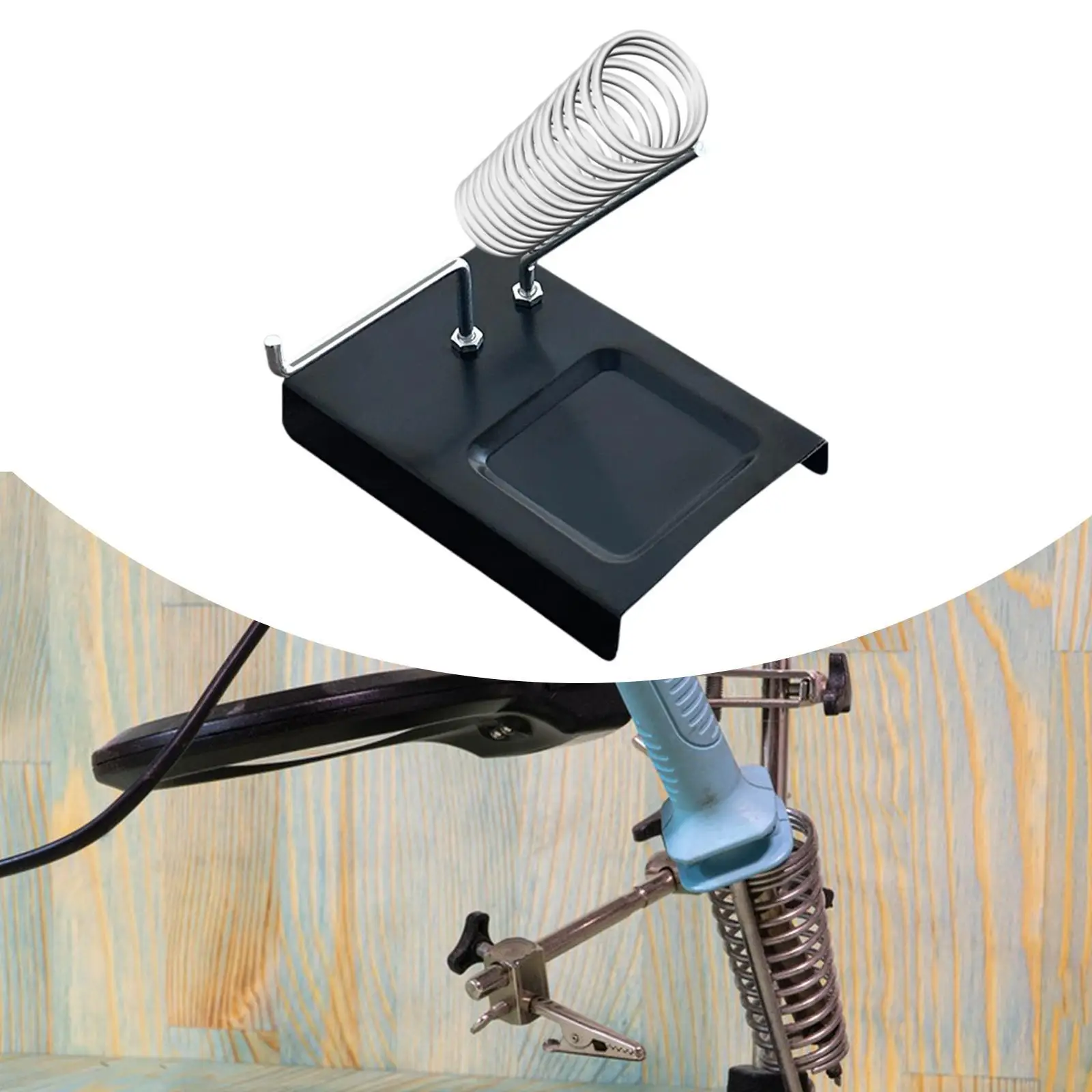 Electric Welding Iron Holder Double Spring Safe Design Soldering Station Base for Hobby Home Use