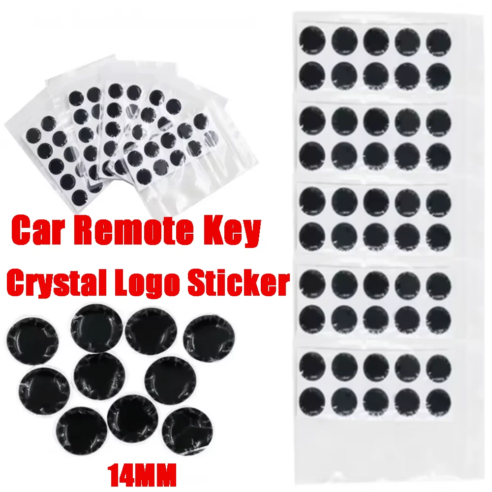 

14MM E-poxy Crystal Logo Sticker for Car Remote Key for BEN-Z BM-W F-ord Toyo-ta Ni-ssan KEY-DIY KD XHO-RSE VV-DI Remote Control