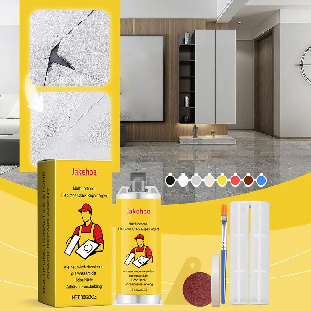Tile Stone Crack Repair Agent Quickly Repair Ceramic Tiles Crack Restore Tile Integrity Waterproof Durable Ceramic Tile Care Set