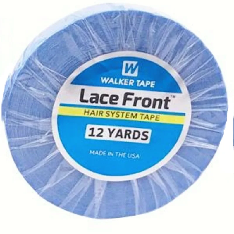 

12 yard 0.8cm Wig glue tape ins hair extensions Blue Hair System Tape For Lace Front Double Sided Wig Tape For Hair