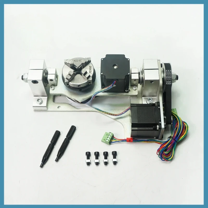 DIY CNC Router 4th Axis 5th A B Aixs Rotary Axis Center Height 55MM 4 Jaw Chuck 60mm 5 Axis CNC Engraving Machine Rotation Tools
