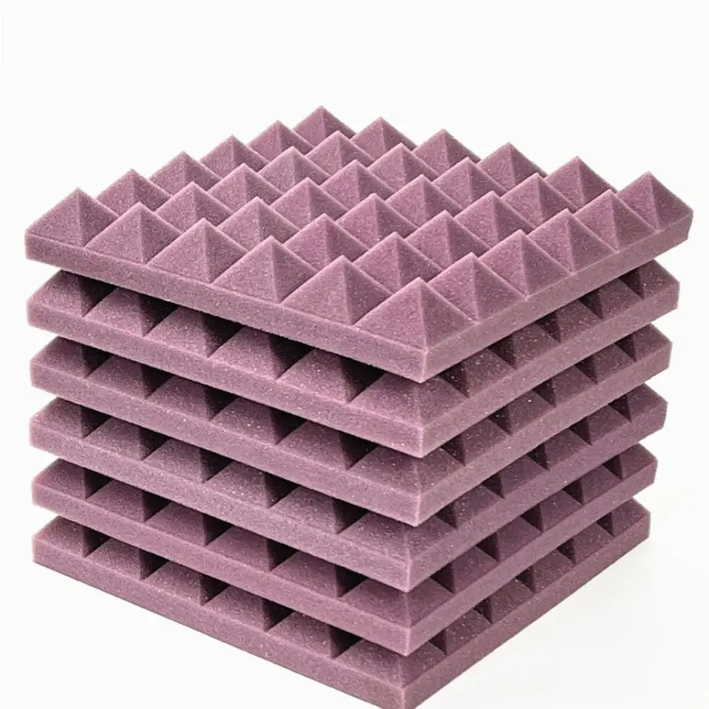 1PC Soundproofing Foam High-density Flame-retardant Pyramid Noise Sound-Absorbing Acoustic Foams Sound Treatment Panel