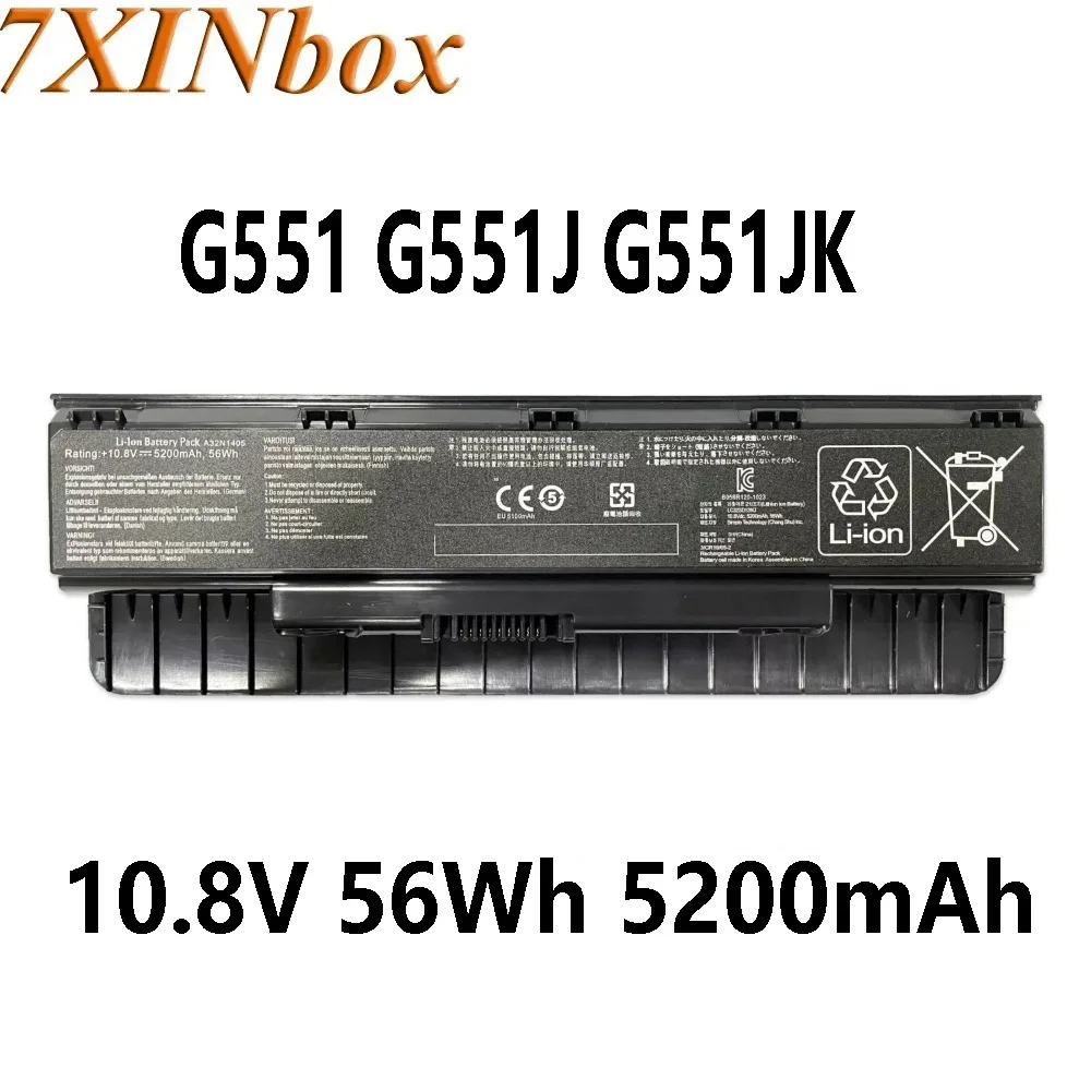 7XINbox A32N1405 10.8V 56Wh 5200mAh Laptop Battery for Asus G551 G551J G551JK G551JM G771 G771JW G771JK