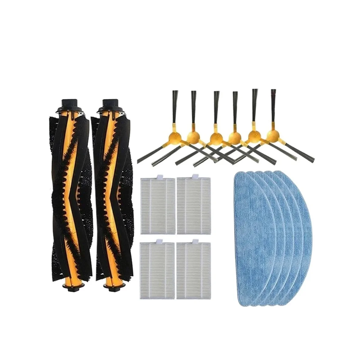 فرشاة جانبية رئيسية لفراغ الروبوت ، فلتر Hepa ممسحة ، قطع غيار خرقة ، C30B E30 XR500