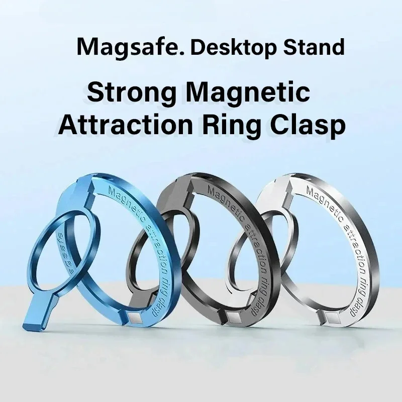 

Магнитное кольцо, подставка для телефона, настольная пряжка из сплава, держатель Magsafe, складной съемный кронштейн для мобильного телефона для iphone 15, 14, 13, 12