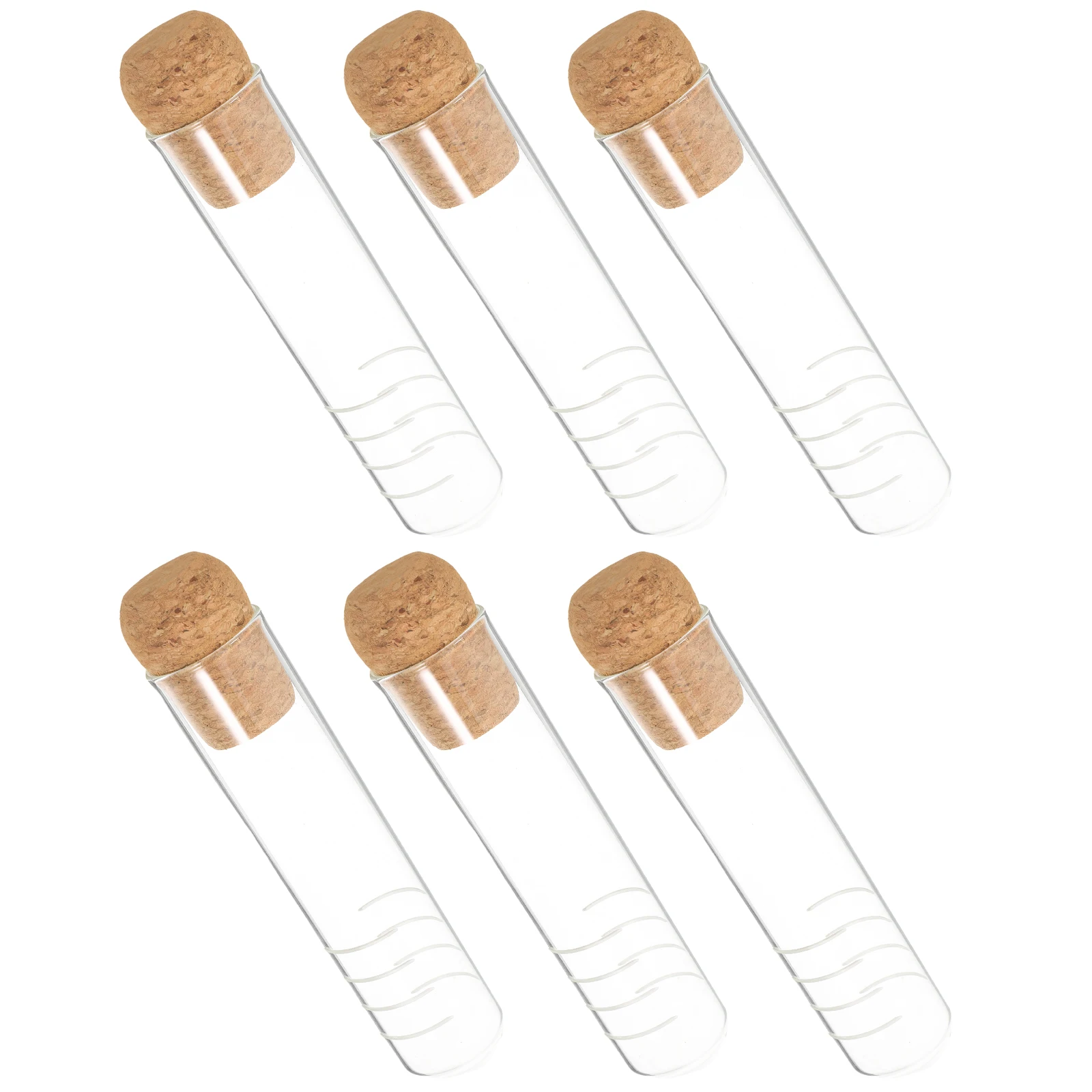 

6Pcs Glass Tea Infuser High Transparency Tea Brewer Cork Stopper Reusable Filter Diffuser for Loose Leaves Brewing Cup Mugs