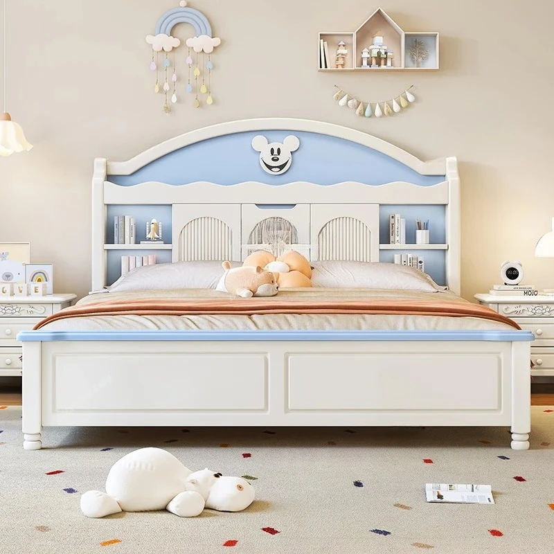 Design Cheap Children Bed Frame Minimalist Unique Japanese Modern Children Bed Wooden White Lit Cabane Enfant Furniture For Home