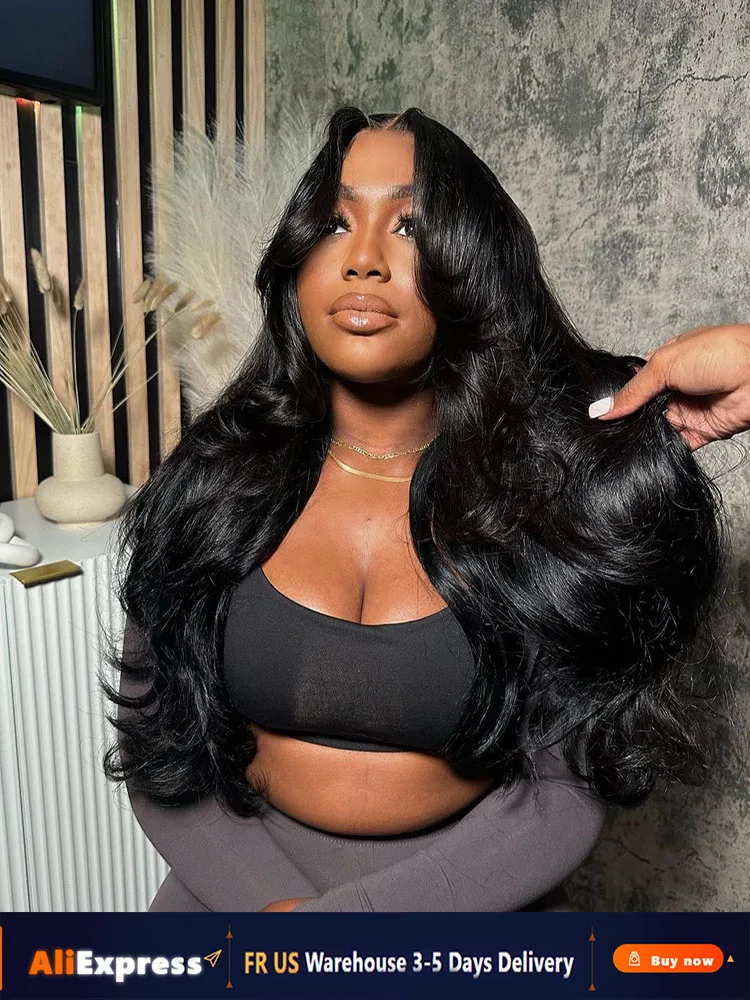 

250 Density Long Body Wave 13x4 13x6 HD Transparent Lace Frontal Wigs Brazilian Human Hair Pre Plucked Lace With Baby Hair Wigs