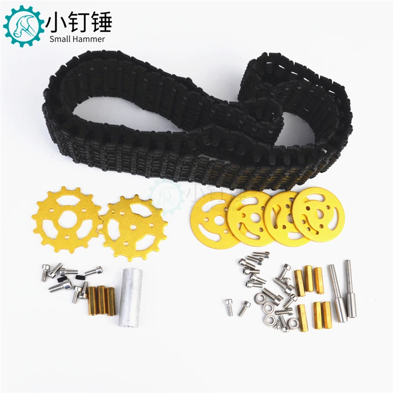 Metal track + track drive wheel/track wheel + load-bearing wheel coupling suitable for RC tank car robot model