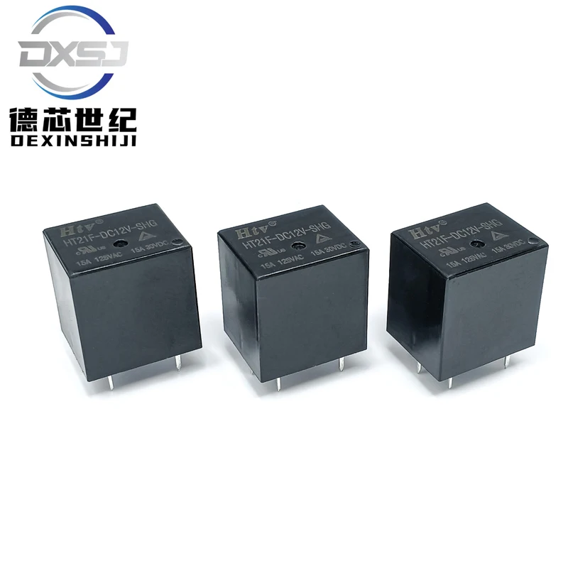 Boyue Power relay HT21F-DC5V DC12V-SHG New 15A load 5V 12V relay 5 pin