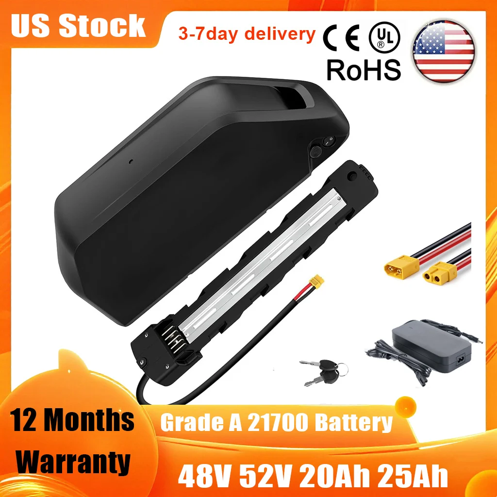 

Original 21700 48V 52V Ebike Batterey Downtube UL Lithium Ion Battery Pack for E-bike 50W-2000W Electric Bicycle Conersion