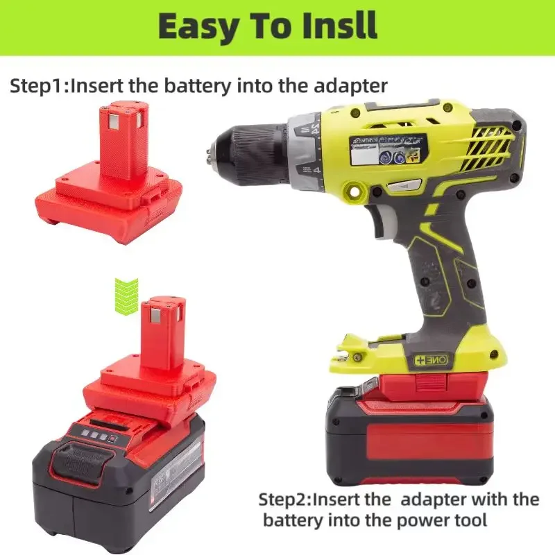 Für Einhell/Ozito Batterieadapter für Einhell/OZITO zu Ryobi Tools Adapter (Werkzeug und Akku nicht im Lieferumfang enthalten)