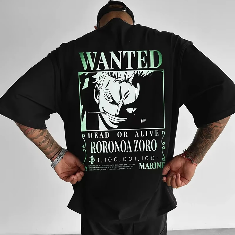 

ONE PIECE ONE PIECE Zhuozhuo Noah Sauron Animation Printed Cotton T-Shirt Classic Men's and Women's Short Sleeve Trend