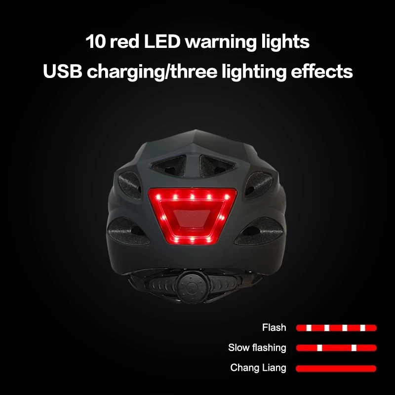 LED Lamp Cycling Bicycle Helmet Smart Men Women kids Bike LED Light Cap w/ Headlight Taillight for Scooter motorcycle Cycling