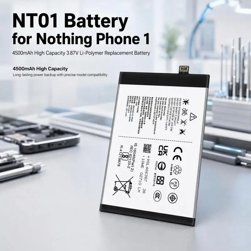 3.87V 4500mAh Replacement Li-Polymer Battery NT01 Compatible with Nothing Phone 1 Mobile Phone