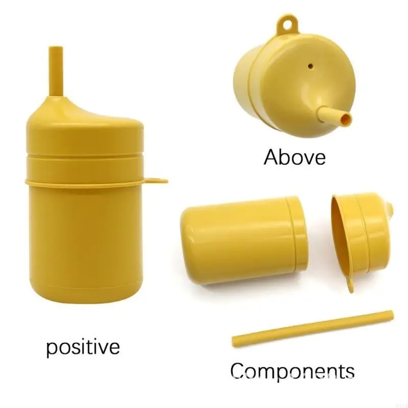 

Baby Feeding Straw Bottle Toddler DrinkwareLearning Drinking Silicone Sippy Cup P31B