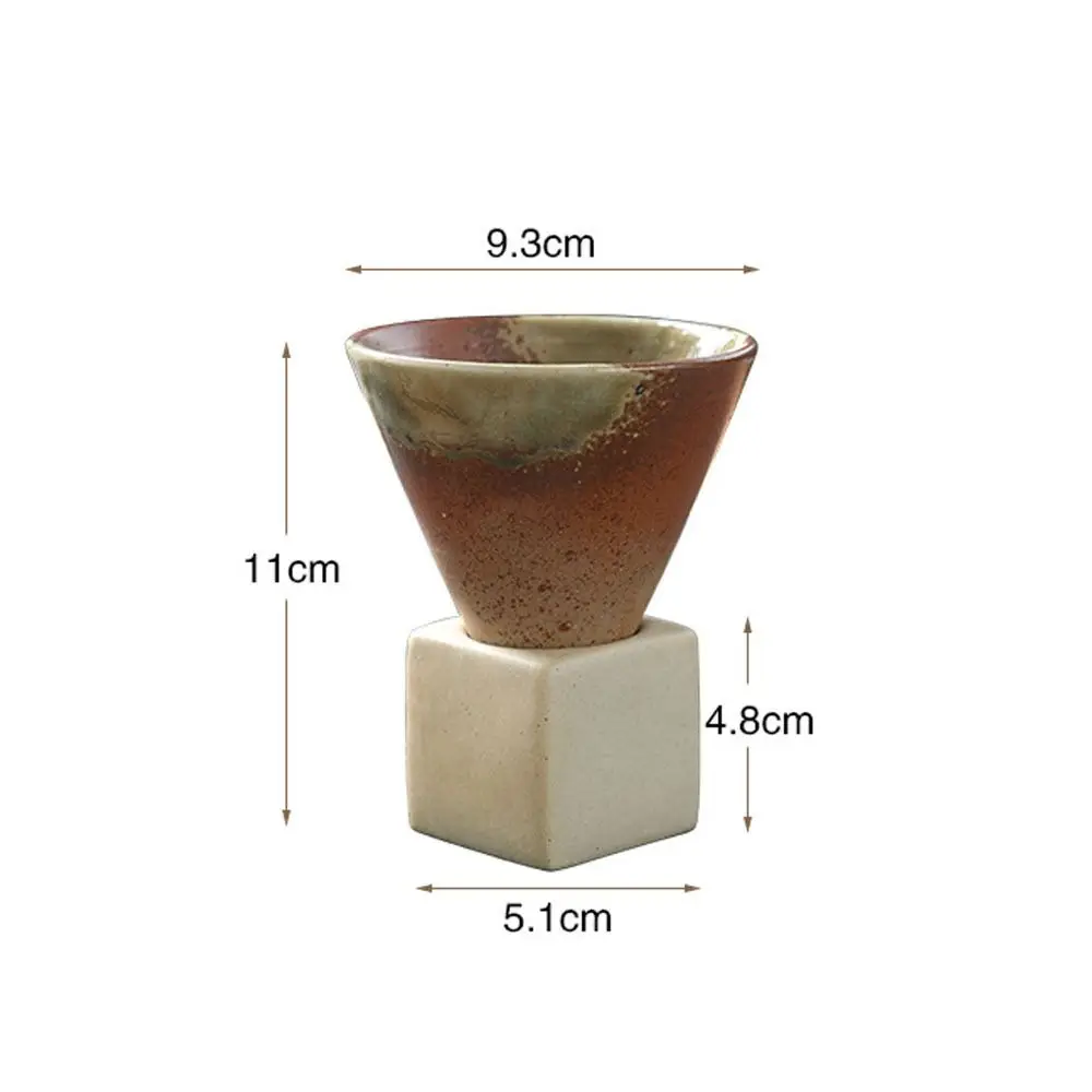 Ceramic conical cup creative vintage ceramic coffee cup ceramic cup water cup Retro Ceramic Espresso Cup Conical Tea Cup