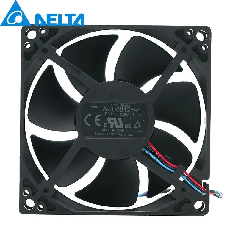 

1pcs AUB0812H-E ROO 12V 0.3A 80mm 3 wire projector axial cooling fan 3000RPM 35CFM for delta