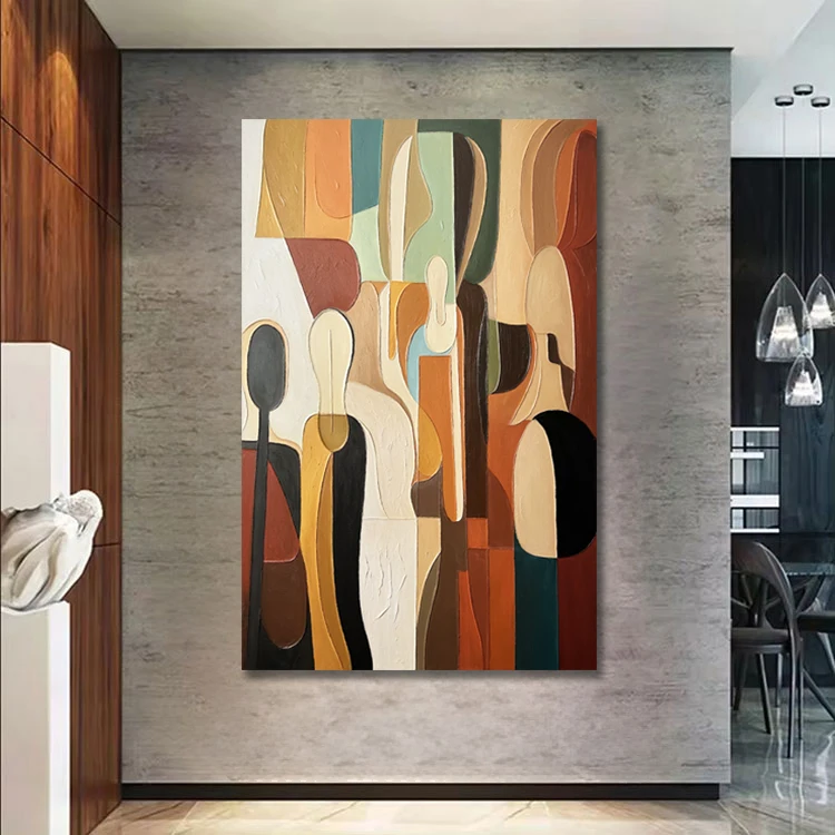 

Hand Made Paintings - Texture Color Wall Art Abstract Picture Modern Landscape Artwork Oil Painting For Decor 110X170CM