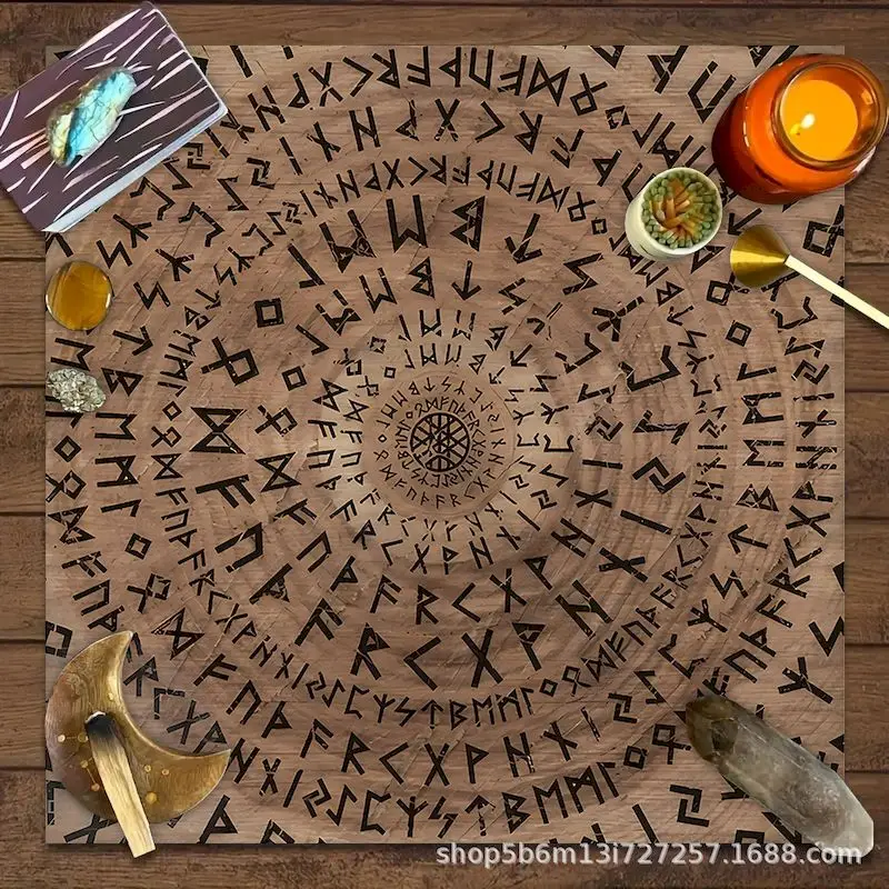 VIKAMA Purple Triple Moon Pentagram Knot Tarot Cloth, 6 Designs, Divination Mat for Tarot Reading Witchcraft