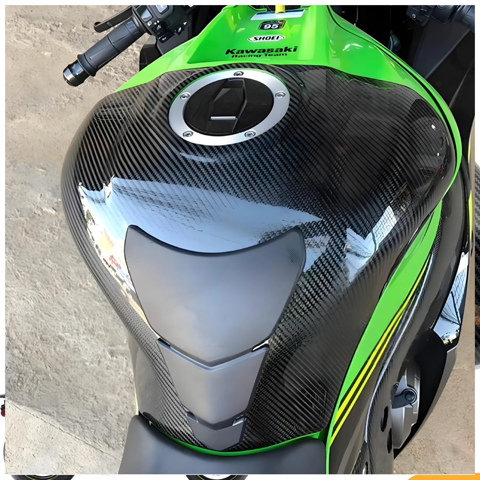 Motorcycle Fuel Gas Tank Cover Guard Front Cover Heighten Fairing For Kawasaki NINJA ZX10R 2011-2023 High-Quality ABS Carbon