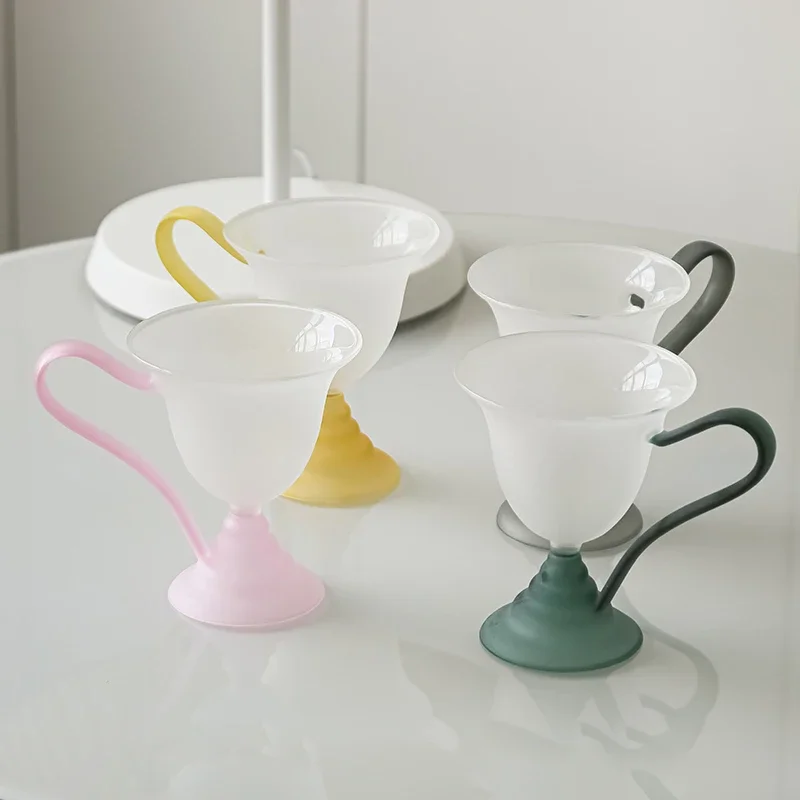 

Multi-color Latte Art Coffee Mug Milk Cup High Temperature Resistant Frosted Afternoon Tea Breakfast Cup Tea Set