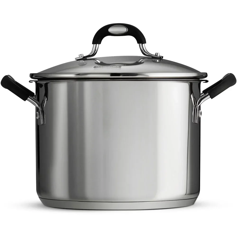 Lock-N-Drain Stainless Steel Stock Pot, 6 Quart Coberto, 3 Contagem