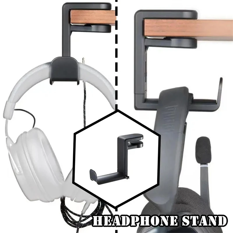 Universal Headphone Stand 360 Rotating Desktop Headset Holder Support PC Gaming Headset Desk Hanger Hook Headphone Bracket