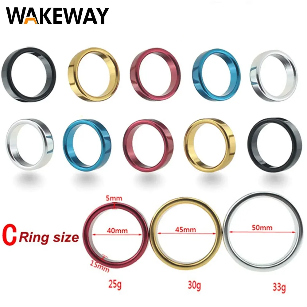 WAKEWAY 40MM, 45MM, 50MM Paslanmaz Çelik Metal erkek Moda Yüzük Penis Gecikmeli Boşalma Yüzüğü