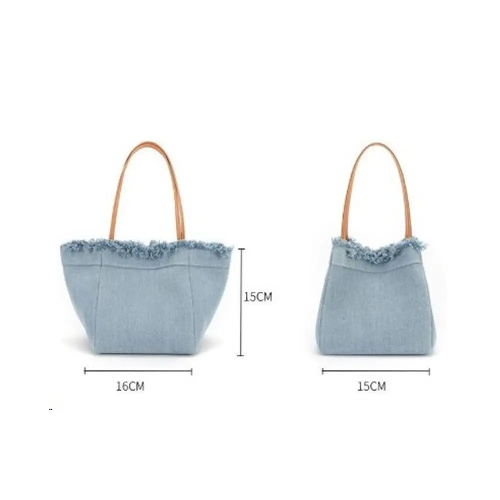 Small Square Bag Denim Bag New Ladies Hand Bags Bucket Bag Tote Bag Large Capacity Women Handbag