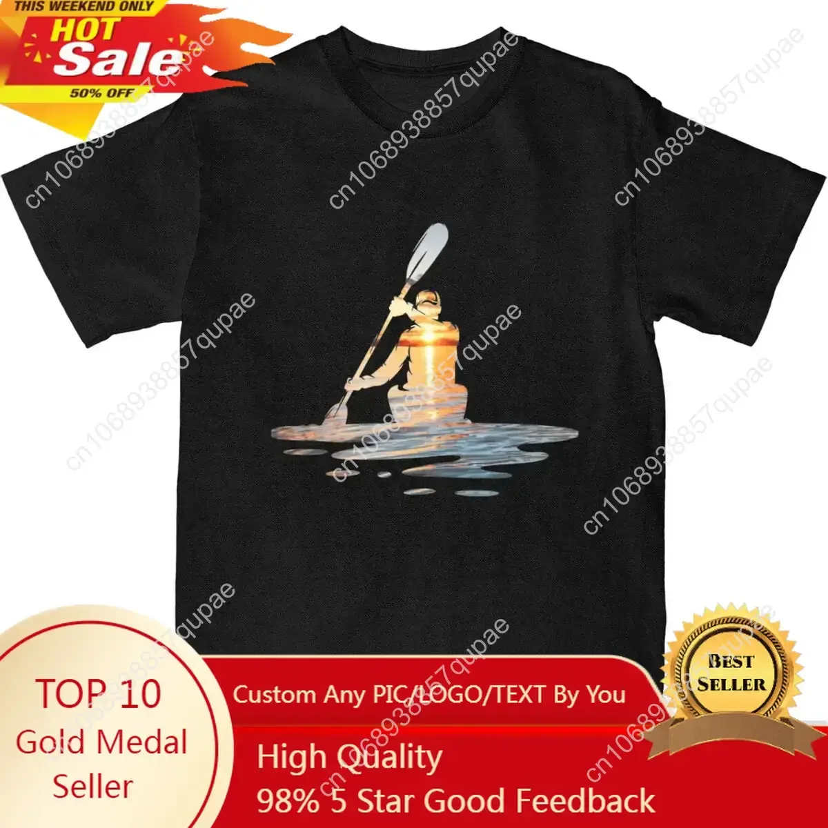 

Sea Kayak Sport Kayaking for Men Women T Shirt Sunset Kayaker Merch Hipster Tees T-Shirts Cotton Gift Idea Clothes