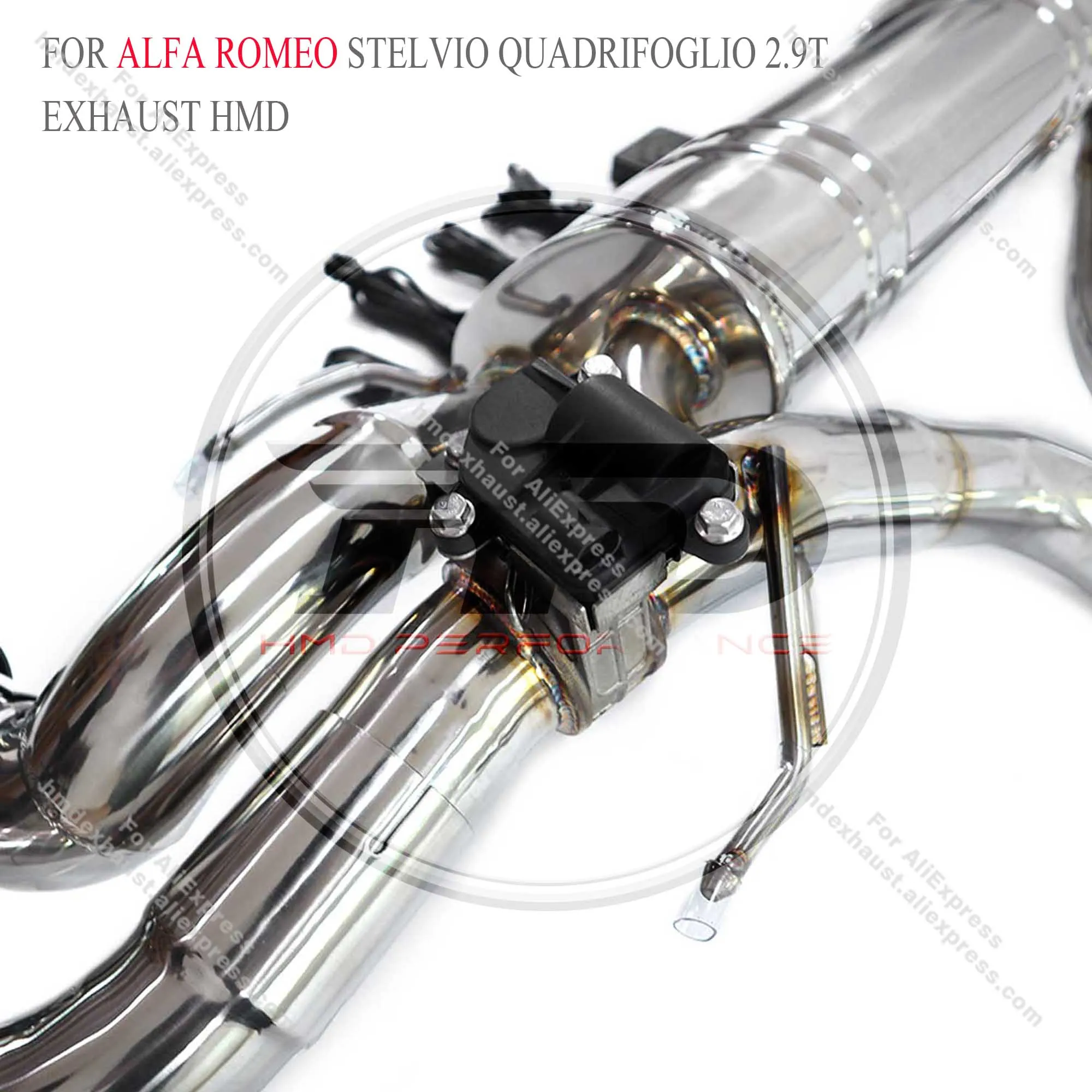 HMD Stainless steel Exhaust System Performance Catback for Alfa Romeo Stelvio Quadrifoglio 2.9T  Auto Accesorios Electronic