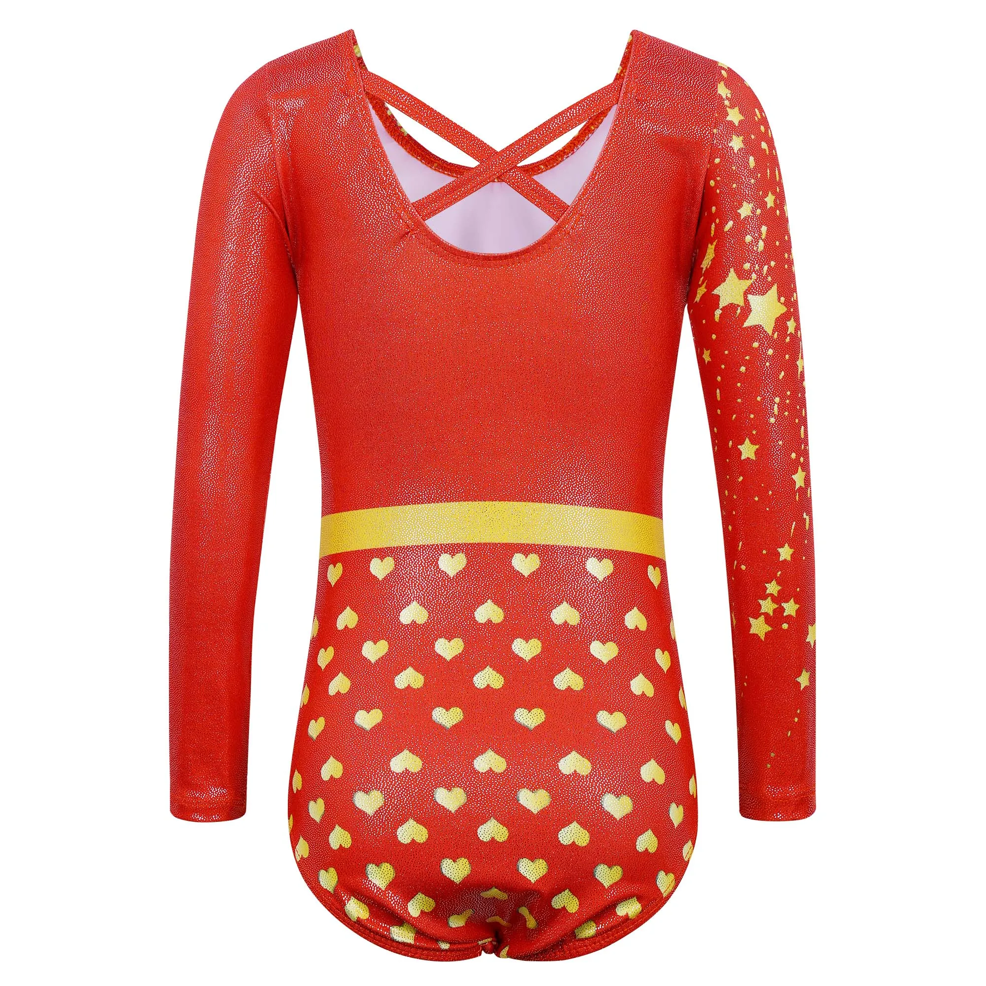 BAOHULU Girls Christmas Elk Print Ballet Leotard Dancewear Sleeveless Performance Clothes Ballerina Practice Outfit