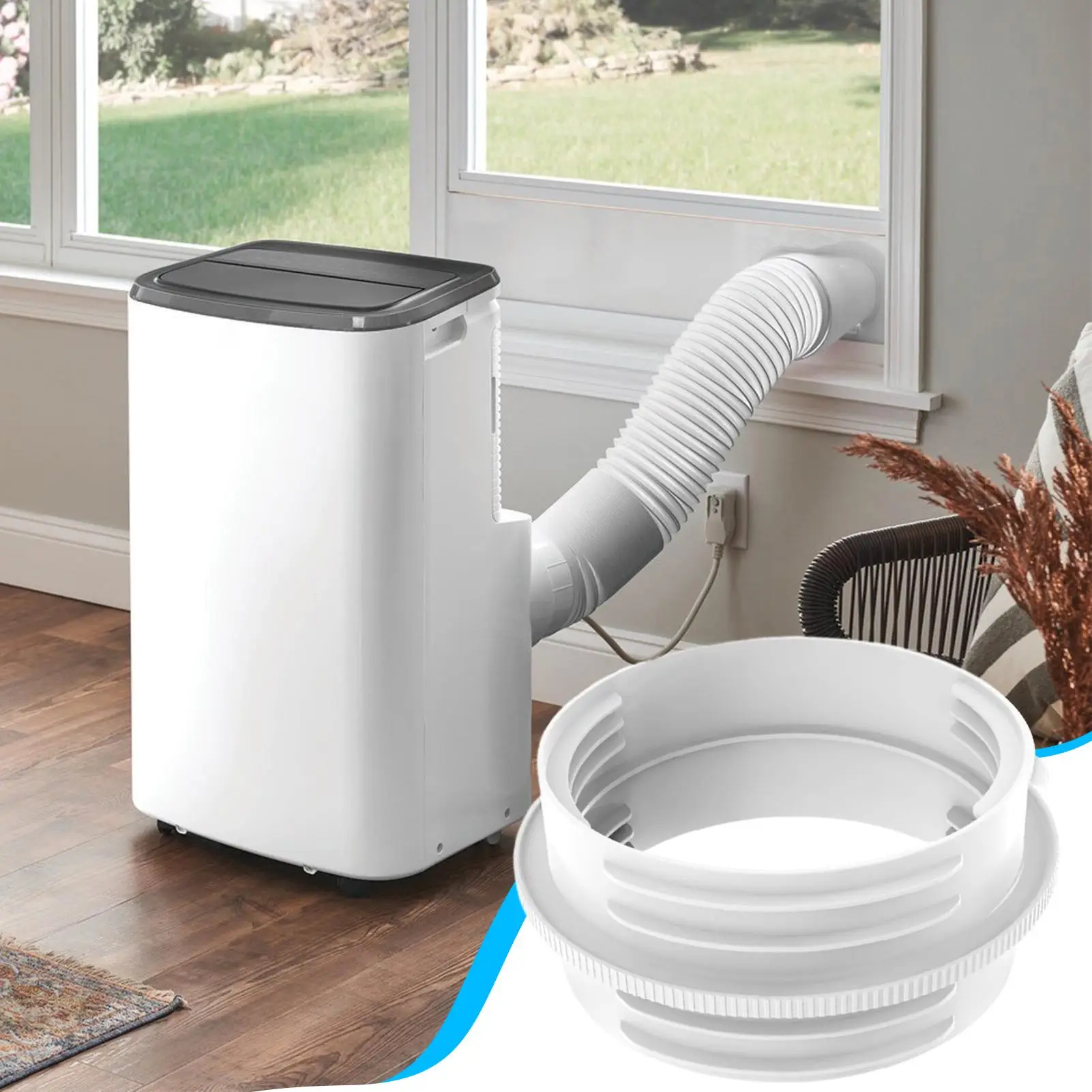 Air Conditioner Hose Adapter Portable AC Coupler Universal Hose Reducer Split Vent Conditioning Drain Screen Exhaust Connector